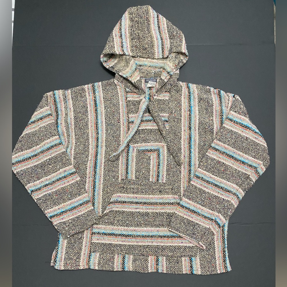 EARTHBOUND Pink and Gray Boxy Tie Front Hoodie